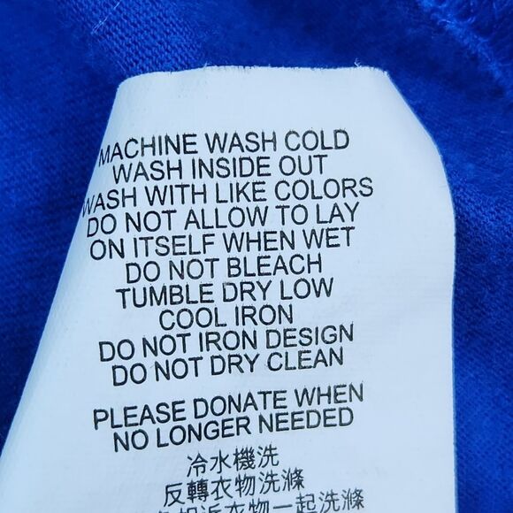 🔹️🔺️Levi's Prince Blue Classic Batwing Graphic Logo Top Youth Large - Picture 9 of 10